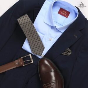 Men's Navy Blue Suit Combo