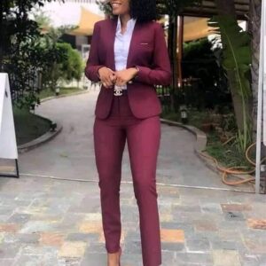 Women's Maroon Suit